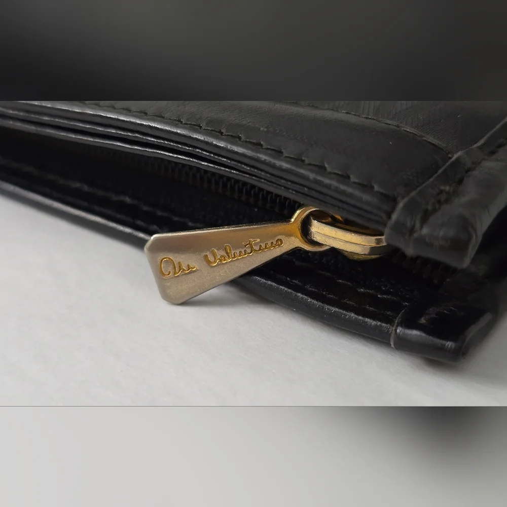 Mario‎ Valentino Black and Gold Geometric Clutch
